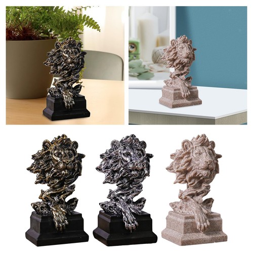 Lion head statue collectible - lion,