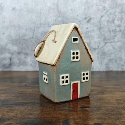 Village pottery tealight - village,