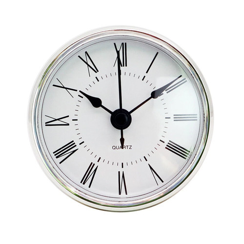 Silver clock insert - clock,