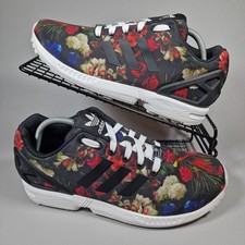 Adidas Trainers Womens Size 6 Floral Black ZX Flux Multicolour Shoes Comfort 