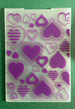 Crafters Companion Embossing Folder Hearts Valentine Love UK Seller 3271