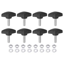8pcs Tee Wing Knobs M6 x 20mm Thread 36mm T Head Thumb Screws with Nuts Washers