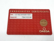 Omega Double Eagle Co‑Axial Chrono 121.92.35.50.01.001 Chronometer Certificate