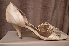 Dune Ivory Satin Wedding Shoes