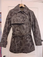 Womens Oxbow Jacket Coat, Khaki, Camouflage, Size 10, Belted