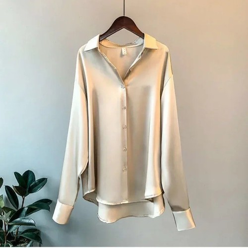 Womens satin silk - satin, shirt