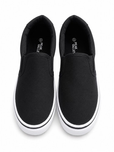 Men black slip - slip, on