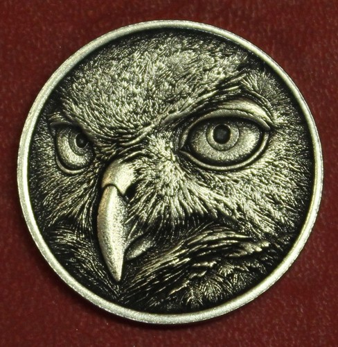 Hobo nickel owl closeup made - nickel,