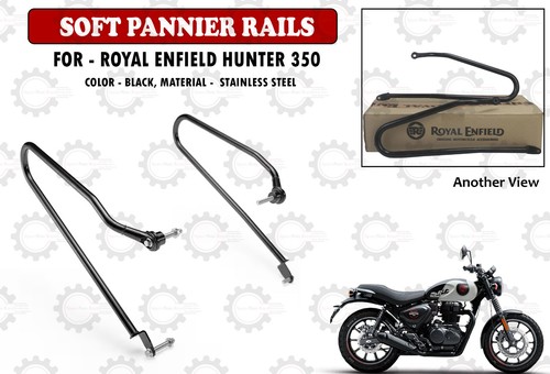 Soft pannier rails - black, "pair