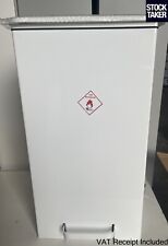 Fire Retardant Sack Holder 64L Freestanding Pedal Waste Bin White (VAT Incl)