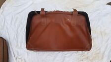 vintage old antique travel hand luggage bag suitcase brown leather man weekend