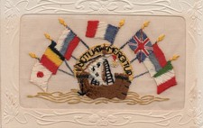 WW1 Patriotic Embroidered SILK