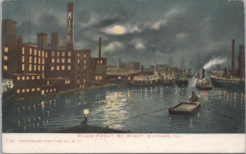 Chicago river front by - chicago,