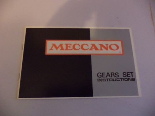 Old vintage meccano book gears - old,