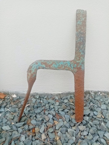 Antique iron hand - hand, forged