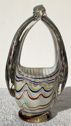Vintage striped murano glass - striped,