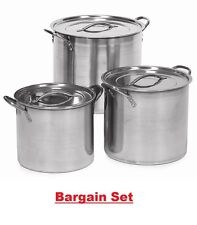 XLARGE 3PC SET DEEP STAINLESS