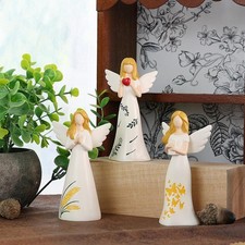 3x Angel Figurines Girl