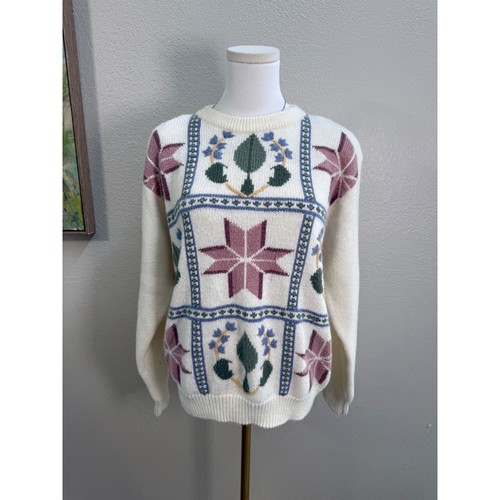 Vintage floral knit - vintage,