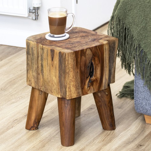 Square teak root - teak, table