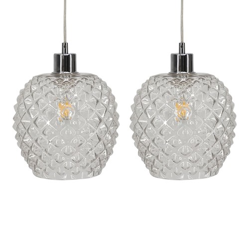 Set clear textured glass - 2,