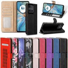 For Motorola Moto G15 Case, Leather Wallet RFID Magnetic Flip Stand Phone Cover
