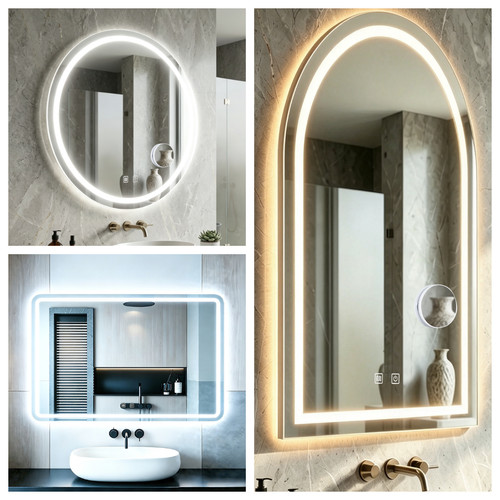 Bathroom mirror with led - bathroom,