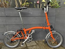 Brompton M3L folding bicycle C Line Equivalent in Bright Orange - Leisure Used