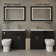 Bathroom shaped vanity unit - bathroom,