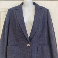 Hobbs NW3 Navy Blue Wool Blend