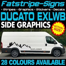 to fit FIAT DUCATO L4 EXLWB GRAPHICS STICKERS STRIPES DECALS DAY VAN MOTORHOME