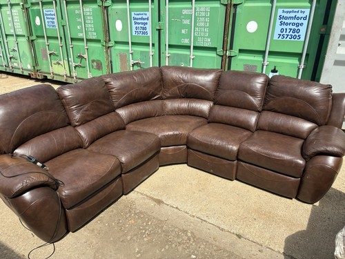 Lazboy real leather brown - leather,