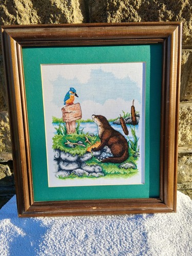 Finished cross stitch framed - stitch,