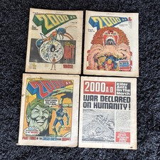 Rare 2000ad x4 All 4 banned progs 71,72,77,78 Judge Burger bundle vintage 
