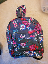 NEW MANTARAY DEBENHAMS RUCKSACK BAG COTTON CANVAS FLORAL BACKPACK pack handbag