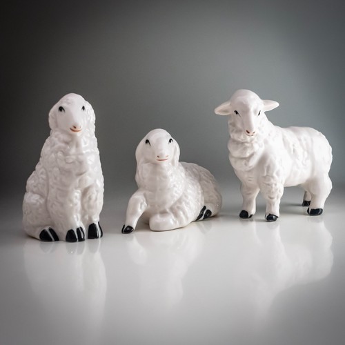 Vintage porcelain sheep - porcelain,