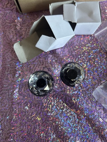 Pair clear crystal glass - clear,