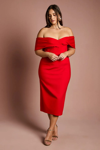 Coast red column dress - red,