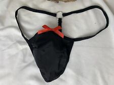 Sartorial Elegance Black Man Posing Sheer Panties With A Red Bow & ‘Open Booty’