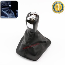 Gear Shift Lever Knob Boot For Skoda Octavia 2 II 5 Speed Manual Stick Leather