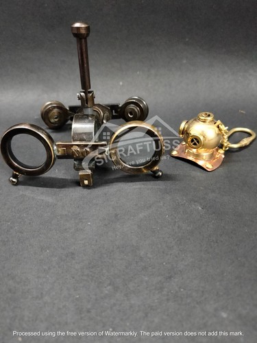 Brass pocket binocular compass - binocular,