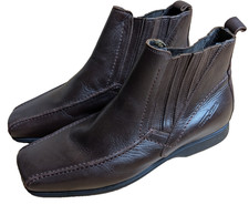 Camel Active London Black Leather Chelsea Brown Boots - Mens UK Size 9