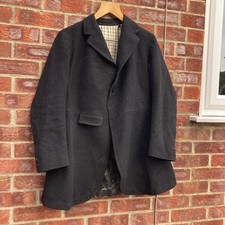 Antique Black Wool Jacket Mens Victorian 1800s Jacket Huntsman Coat Small