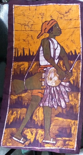 African batik art - , panel