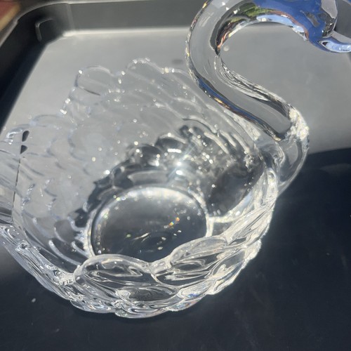 Crystal glass swan - glass,