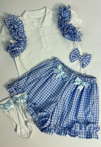Girls gingham check school - check,