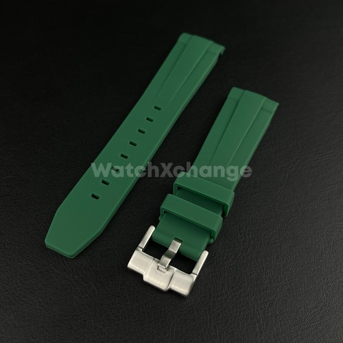 Green 20mm rubber curved - green,