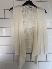 Girls Cream Waterfall Gilet