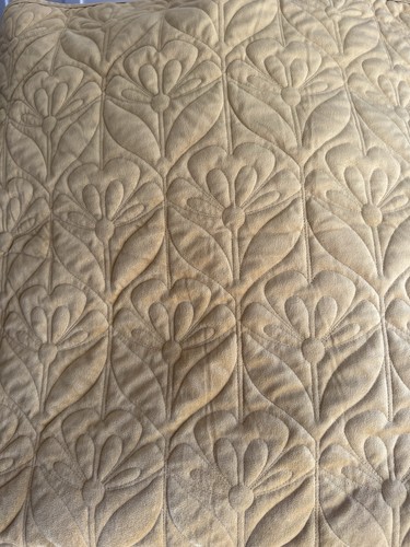 Dunelm quilted floral - quilted, yellow