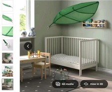 IKEA LOVA Green Leaf Children's Bed Canopy Kids Baby Nursery Bedroom New